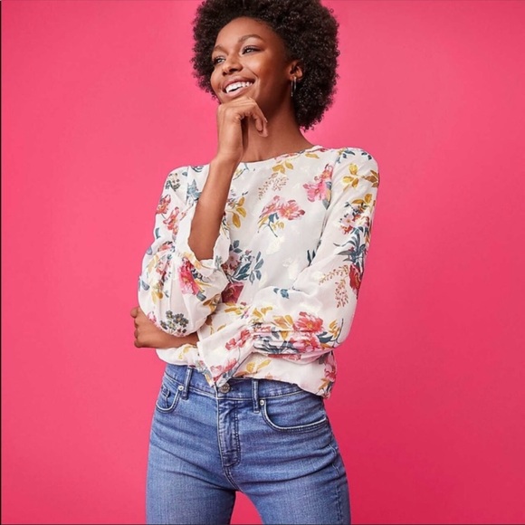 LOFT Tops - Bundle me! LOFT Floral Shimmer Blouse